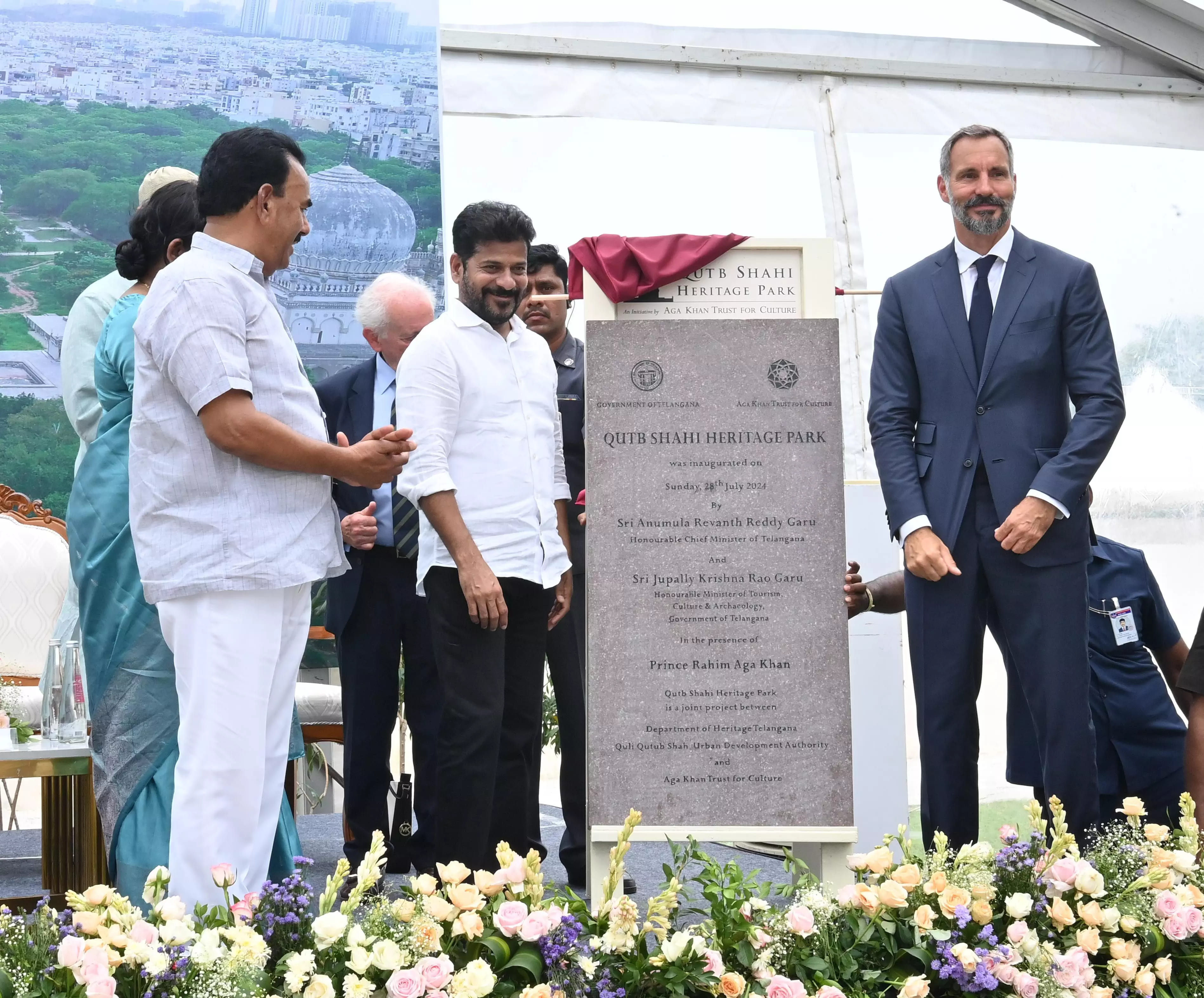 CM Revanth Reddy inaugurates Qutb Shahi Heritage Park Telangana